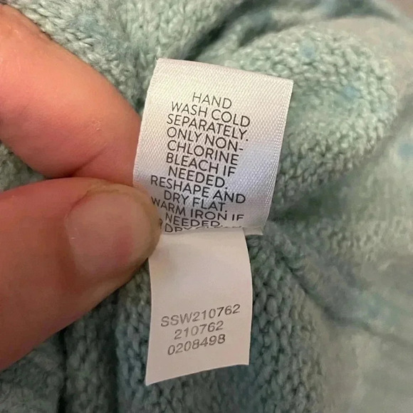 J.Jill Textured Funnel-Neck Aqua Sweater Size Medium Petite - Picture 2 of 10